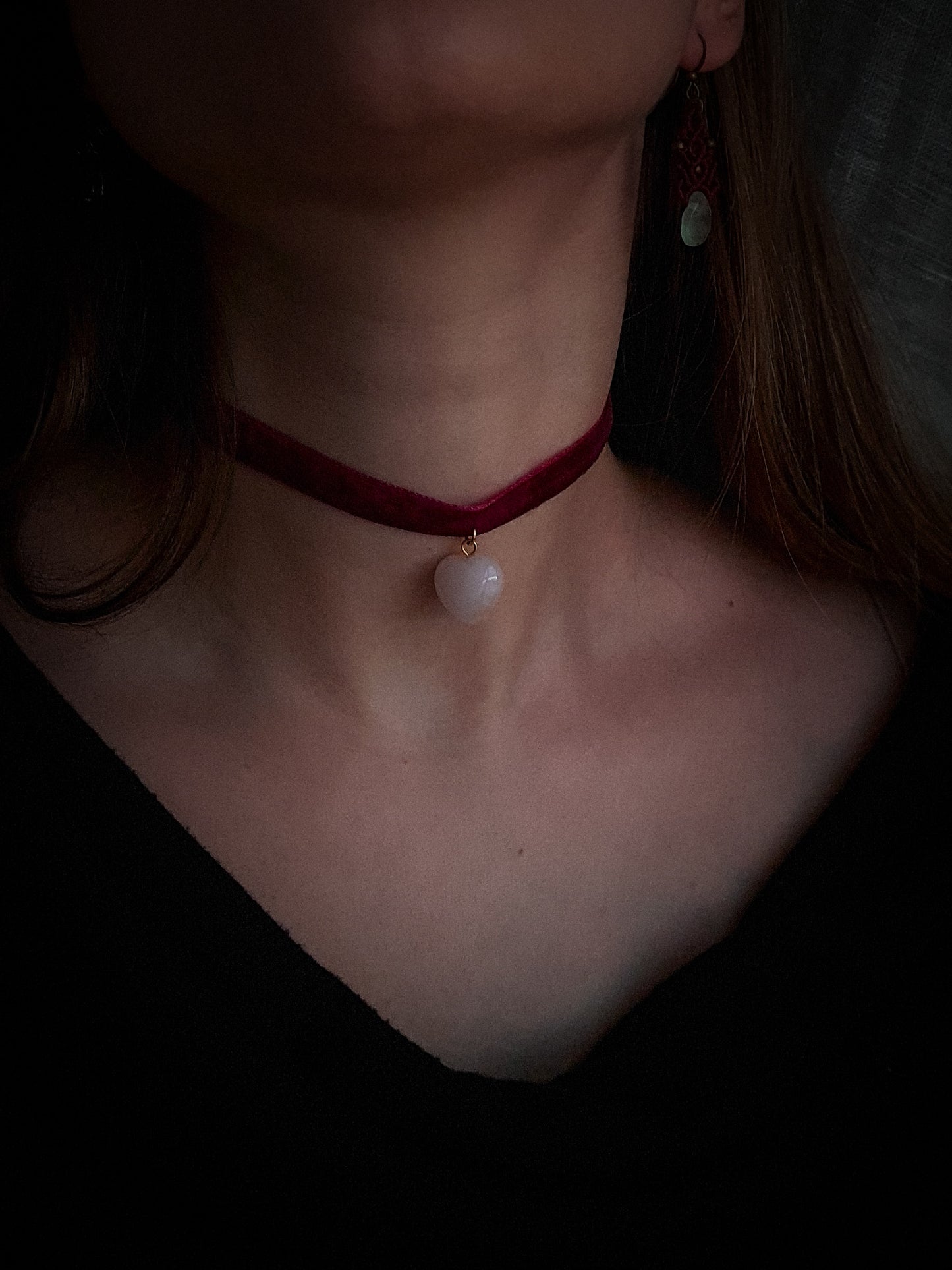 Velvet Choker Necklaces with charms